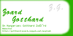 zoard gotthard business card